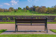 Tranquil scene of a bench in Greenwich Park