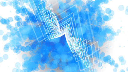 Poster - Abstract polygonal space. Network connection structure. Digital data visualization. Big data digital background. 3d rendering.