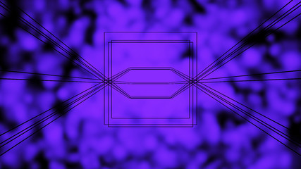 Poster - Abstract polygonal space. Network connection structure. Digital data visualization. Big data digital background. 3d rendering.