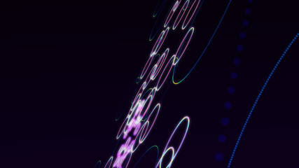 Poster - Abstract polygonal space. Network connection structure. Digital data visualization. Big data digital background. 3d rendering.