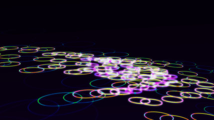 Poster - Abstract polygonal space. Network connection structure. Digital data visualization. Big data digital background. 3d rendering.