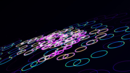 Poster - Abstract polygonal space. Network connection structure. Digital data visualization. Big data digital background. 3d rendering.