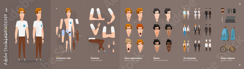 Fotomural Cartoon Character Animation Set For Your Motion Design.