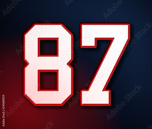 patriots jersey number 87