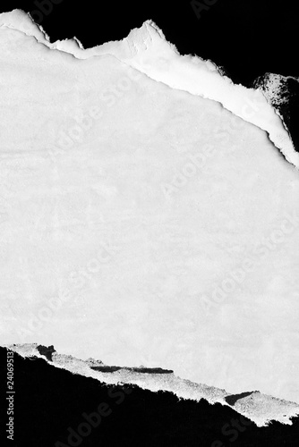 Blank white creased crumpled paper texture background old grunge ripped torn vin Canvas Print