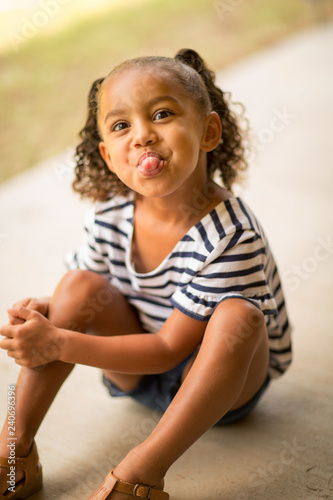 pretty mixed little girls