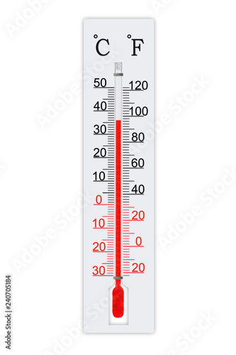 meteorology thermometer isolated on