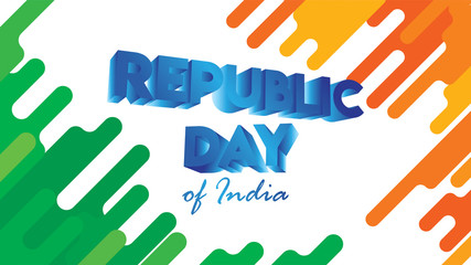 Wall Mural - Creative Poster, Banner or Flyer for Republic Day of India 26 January celebration with modern design