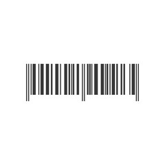 Barcode icon. A modern simple barcode. Internet concept of market trading. Cartoon clipart. Vector illustration.