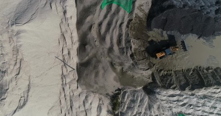 Wall Mural - Sand mine, view from above