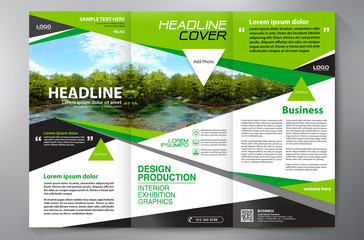 Brochure 3 fold flyer design a4 template.