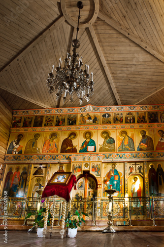 Orthodox Water Source Gremyachy And Wooden Church Altar Of
