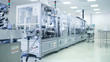 Shot of Sterile Precision Manufacturing Laboratory with 3D Printers, Super Computers and other Electrical Equipment and Machines suitable for Pharmaceutics, Biotechnology and Semiconductor Researches.