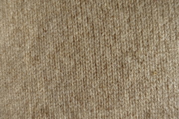 Wall Mural - Close up of simple beige knitted fabric