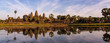 Wide panorama of Angkor Wat at Sunset