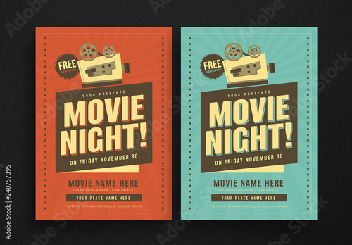 Movie Night Flyer Free Template from as2.ftcdn.net