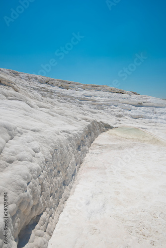 Fotografie, Obraz Panoramic view of Pammukale near modern city Denizli, Turkey
