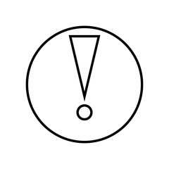 Poster - Exclamation mark icon. Logo, app, UI. Flat style design. Vector illustration