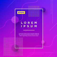 Fototapete - Abstract Minimal geometric vector multicolored background with shadow, dots and lines. Dynamic shapes composition. Eps10 vector