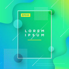 Fototapete - Abstract Minimal geometric vector multicolored background with shadow, dots and lines. Dynamic shapes composition. Eps10 vector