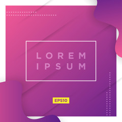 Poster - Abstract Minimal geometric vector multicolored background with shadow and lines. Dynamic shapes composition. Eps10 vector