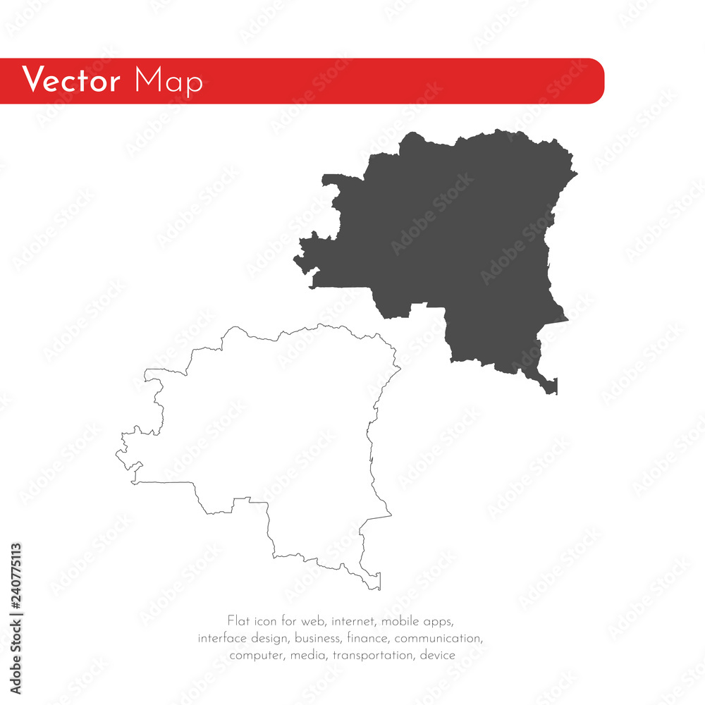 Image vectorielle Stock Vector map Democratic Republic of the Congo ...