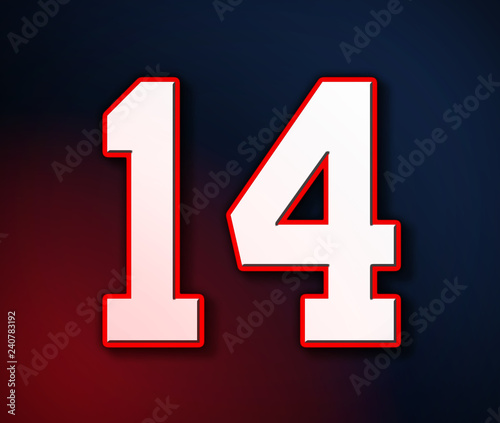 14 jersey number football