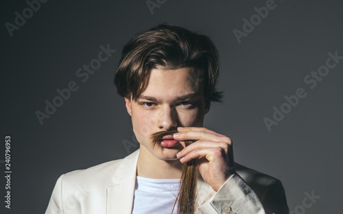 Beauty And Fashion Hair Style And Skincare Man With Trendy Look