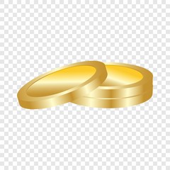 Poster - Gold coin icon. Realistic illustration of gold coin vector icon for web design for web design