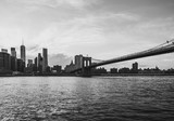Fototapeta  - New York skyline from Brooklyn in black and white
