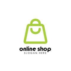 Poster - online shop logo design vector icon. shopping logo design