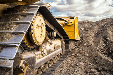 bulldozer at construction site