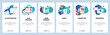 Web site onboarding screens. Graphic design, web and logotype design, computer fonts. Menu vector banner template for website and mobile app development. Modern design linear art flat illustration.