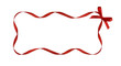 © Ortis - Twisted red satin ribbon in a frame with small bow