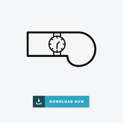 Wall Mural - Wristwatch vector icon