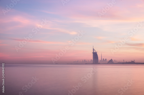 Stunning View Of Dubai Skyline From Jumeirah Beach To