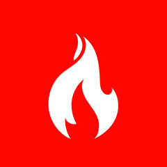 Fototapete - Burning flame vector logo template