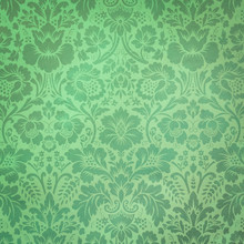 Decorative Floral Green Pattern