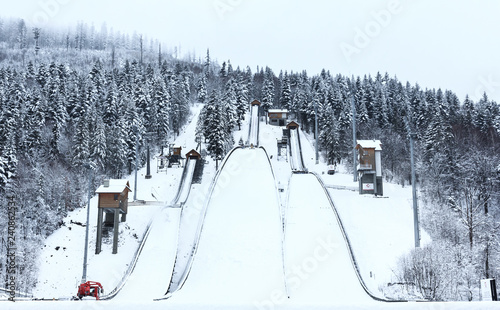 Obrazy Skoki narciarskie  ski-jump-in-szczyrk-skalite-beskidy-poland
