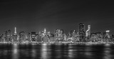 Fototapeta Miasto - Black and White night Image of New York City