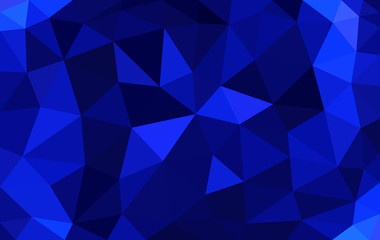 Wall Mural - Navy blue low poly background, abstract crystal texture, polygon design vector illustration, geometric triangular pattern