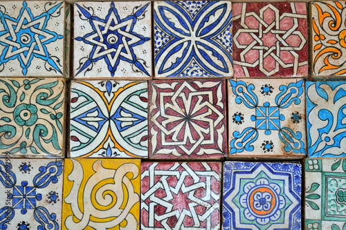 Moroccan Ceramic Tiles Fez Morocco This Stock Photo And Moroccan Ceramic Tiles Fez Morocco