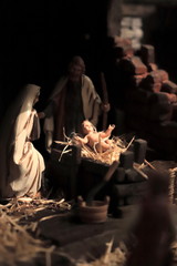 Wall Mural -  Presepe di Natale con Gesù Bambino, Christmas crib with baby Jesus