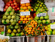 Variety of fresh fruits on a vietnamese market