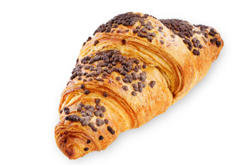 Wall Mural - Chocolate croissants with chocolate sprinkles isolated