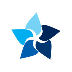 Wall Mural - blue star logo