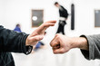 Fist bump at the brazilian Jiu Jitsu training