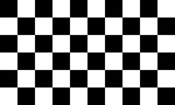 Fototapeta  - Black and white checkered seamless pattern. Endless background. Racing flag texture