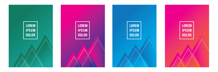 Leinwandbilder - set of abstract background with soft gradient color