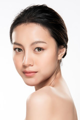 beautiful young asian woman with clean fresh skin
